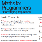 Maths for Programmers 1 Rearranging Equations