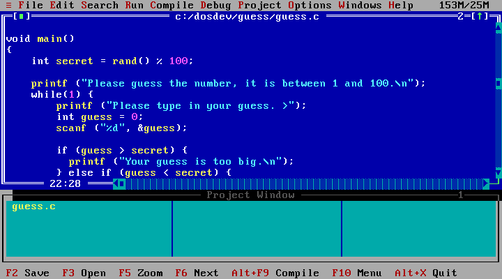 Nostalgic DOS Development Part 2 – Writing our first programs